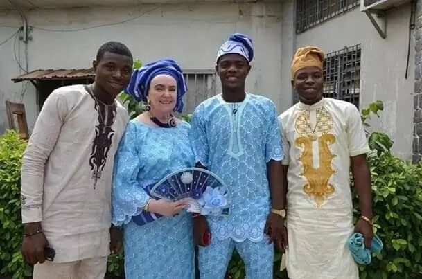 Young Nigerian man celebrates his much older white wife on Facebook (photos)
