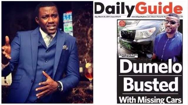 John Dumelo: Ghanaian actor allegedly caught with 2 missing government vehicles