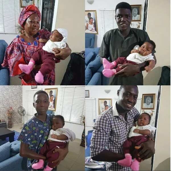 Seyi Law’s wife, daughter return to Nigeria 3 months after delivery in US (photos)