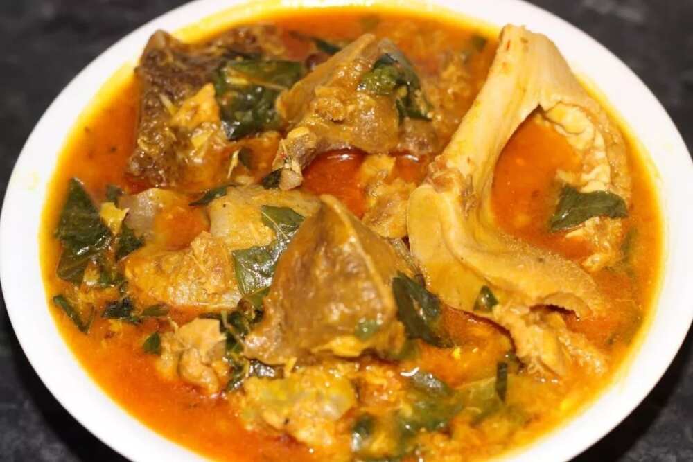 Poundo-Cocoyam and Oha Soup Poundo-Cocoyam and Oha Soup