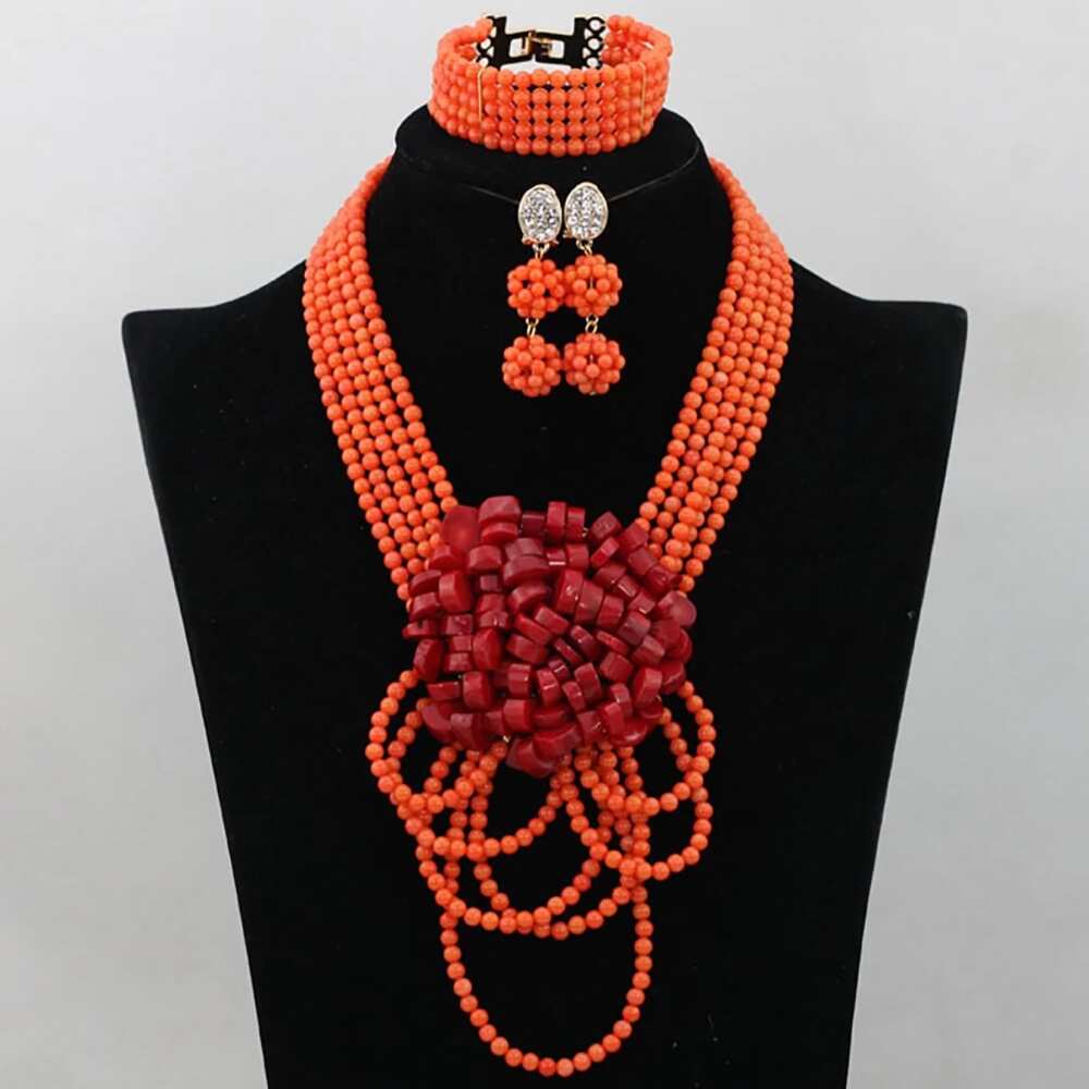Red coral beads Red coral beads