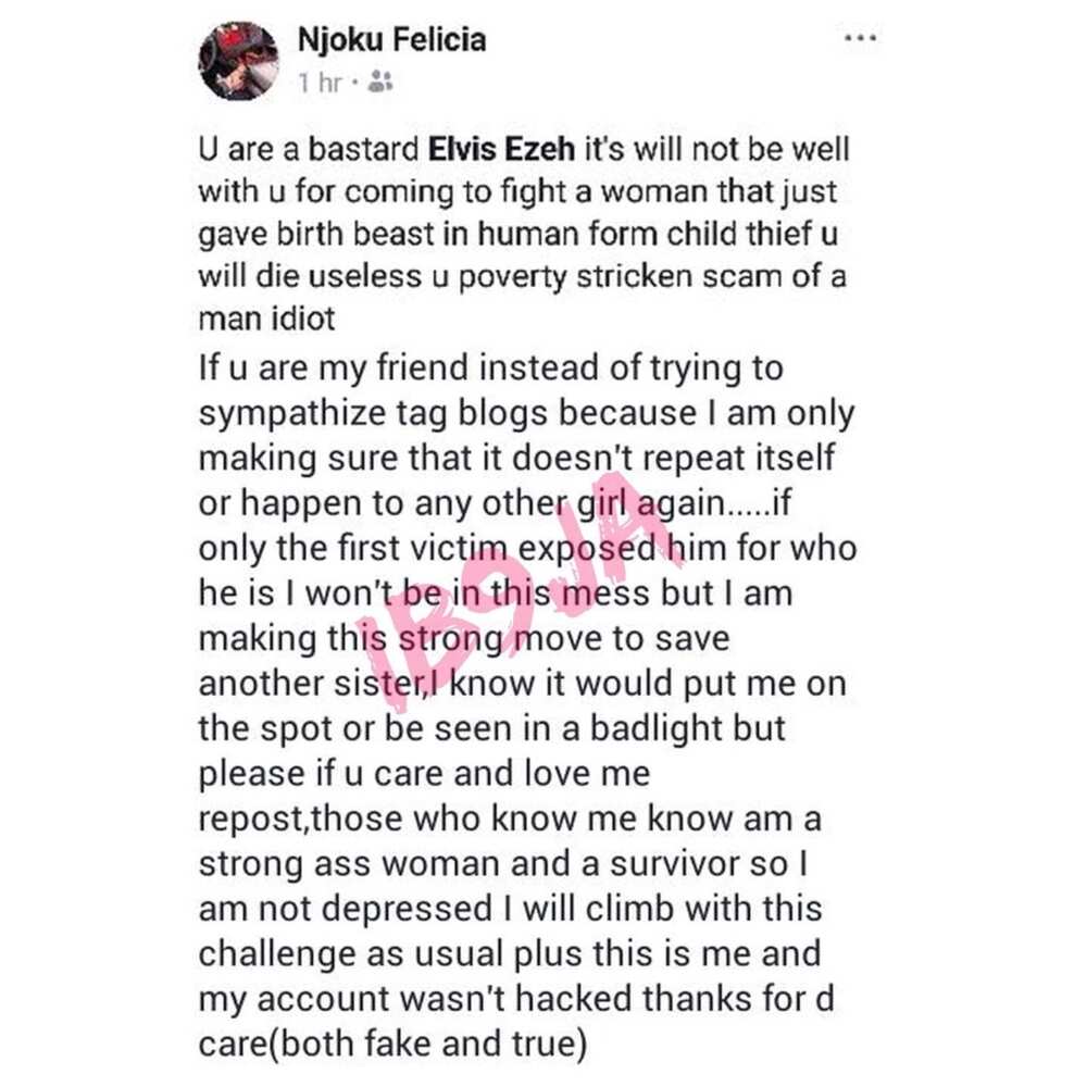 I denounce you! Nigerian lady slams her husband online after he beat her up