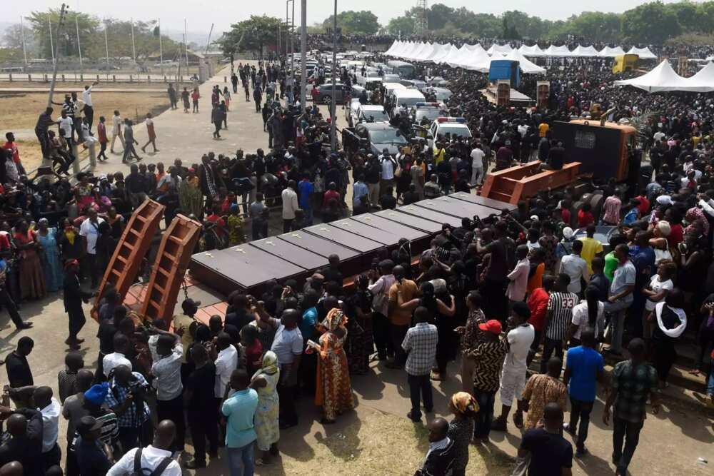 Mass funeral of Fulani Herdsmen victims in Nigeria