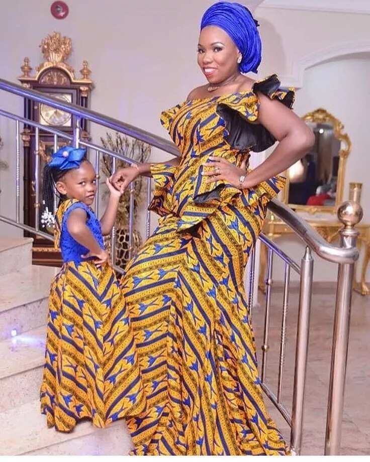 Ankara festive outfits for mother and daughter