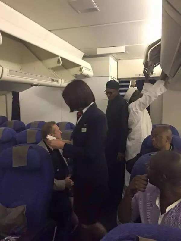 Buhari Pictured In Economy Class Of British Airways