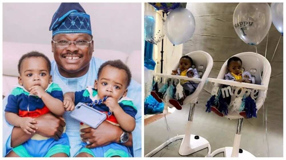 See cute photos of Governor Ajimobi's grandsons at their one year birthday party