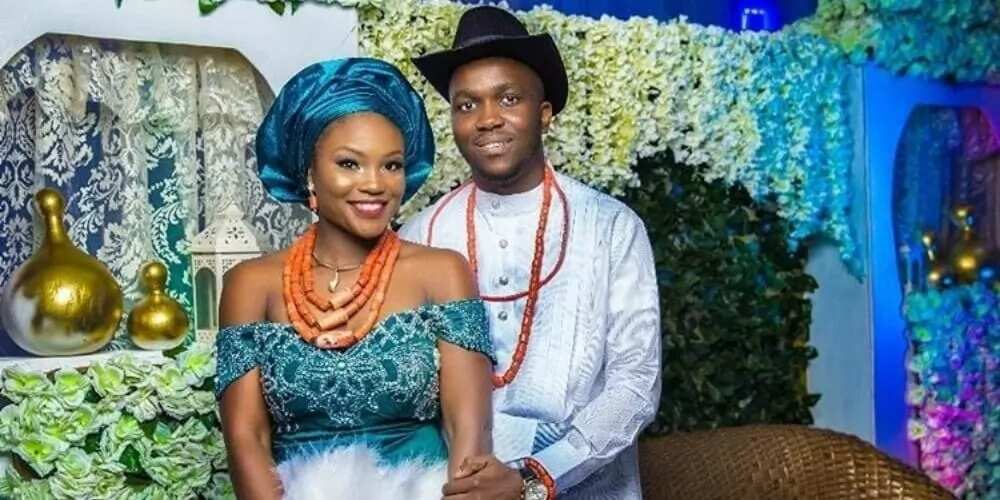 Traditional marriage attire in Delta State - bride and groom