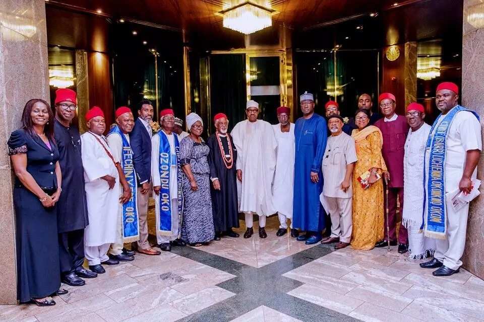 Buhari receives representatives of family of late former vice president Alex Ekwueme in Aso Rock