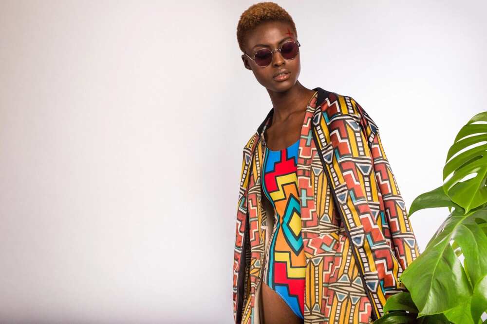 Bright kimono jacket and swimsuit Bright kimono jacket and swimsuit