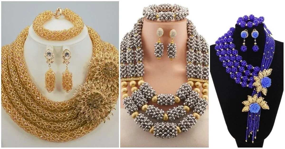 Latest beads necklace designs on sale gold