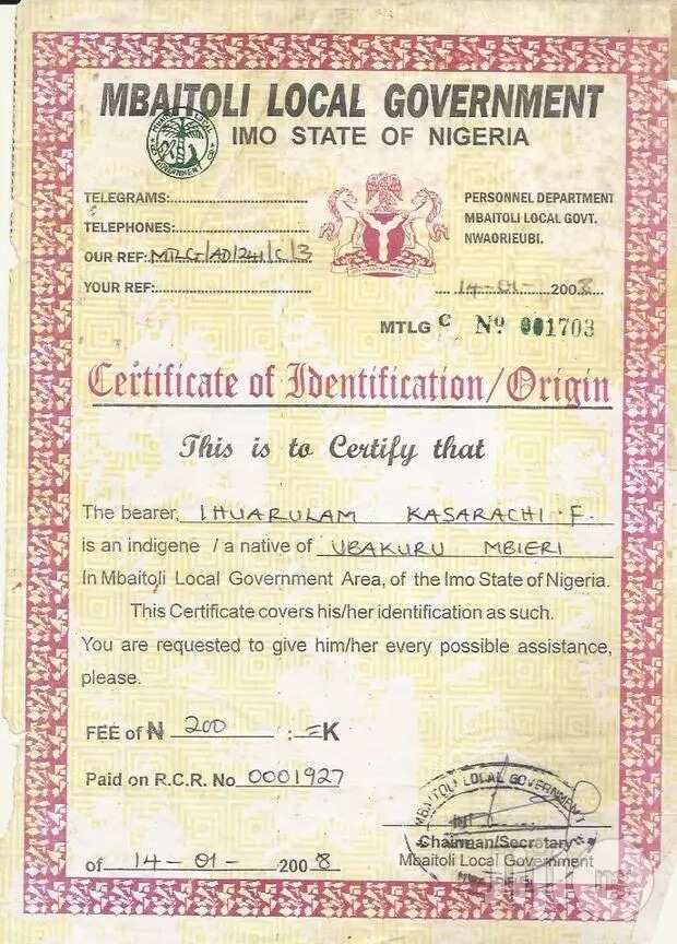 How To Get State Of Origin Certificate In Abuja