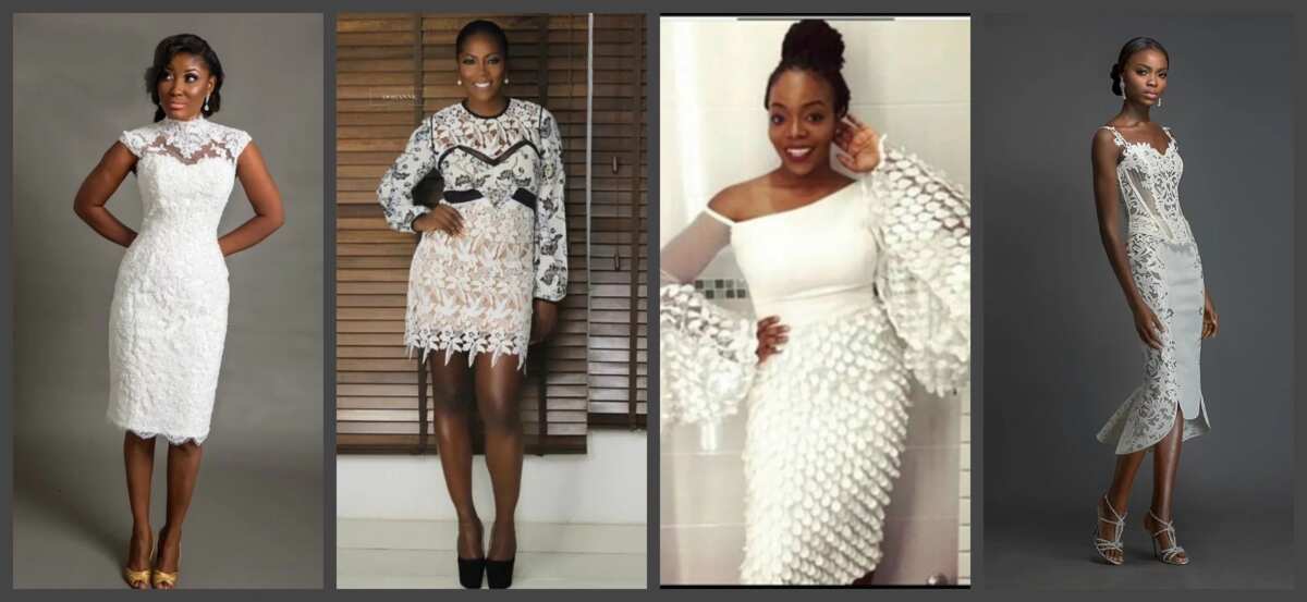 white lace styles for naming ceremony