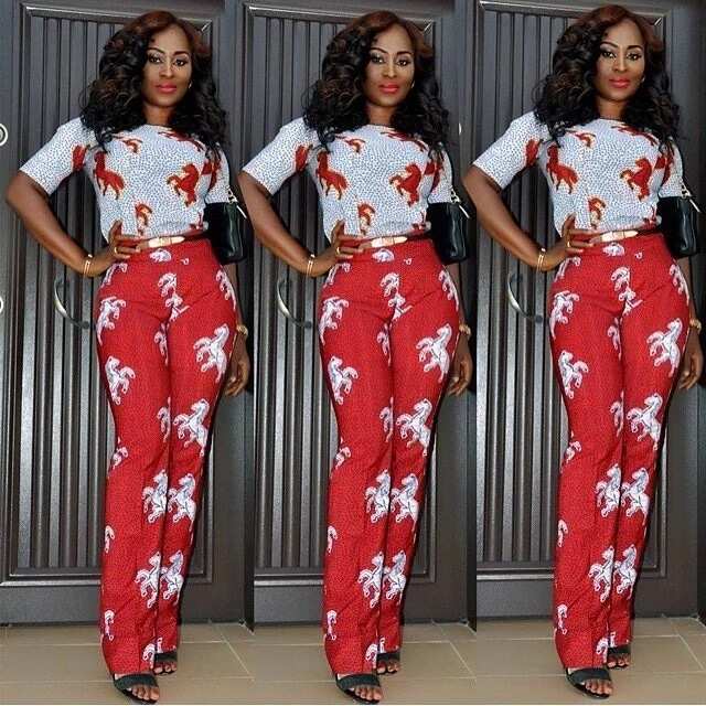 latest ankara trousers style for female