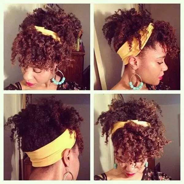 Twist and scarf updo