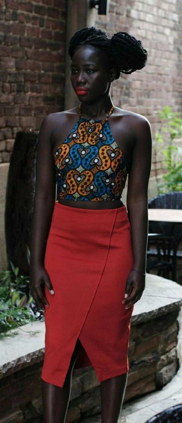 Crop top and outlet pencil skirt ankara