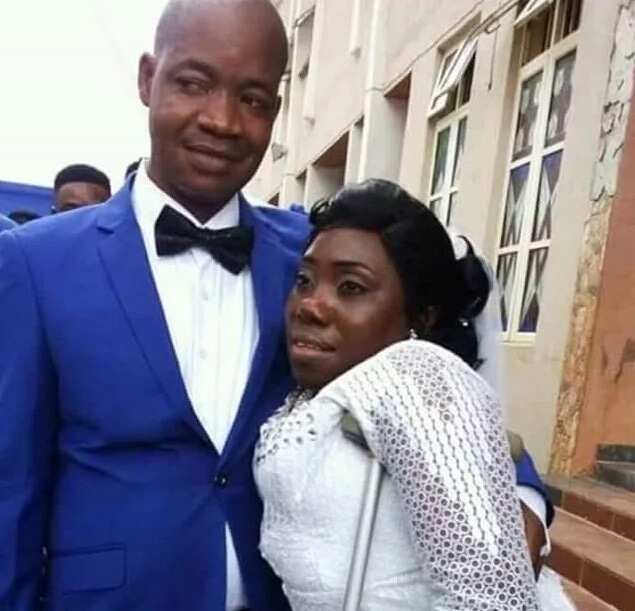Physically challenged Nigerian woman and her lover 
Source: Facebook, Gistreel