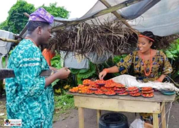 Nigerian couple wows everyone with awesome village themed pre-wedding photos