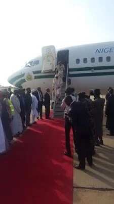 PHOTOS: President Buhari Arrives Kaduna State