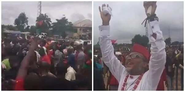 Nnamdi Kanu visits pro-Biafra supporters in Port Harcourt