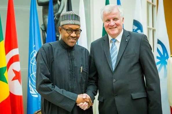 President Buhari Chats With UN Secretary, German Minister