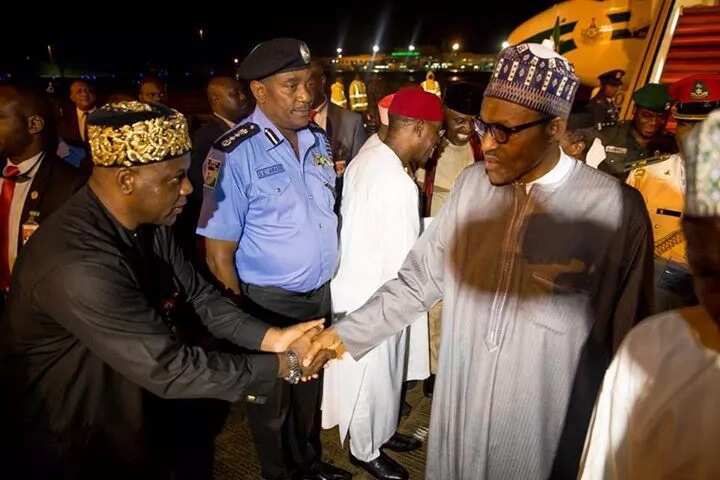 PHOTOS: President Buhari Arrives Nigeria From India