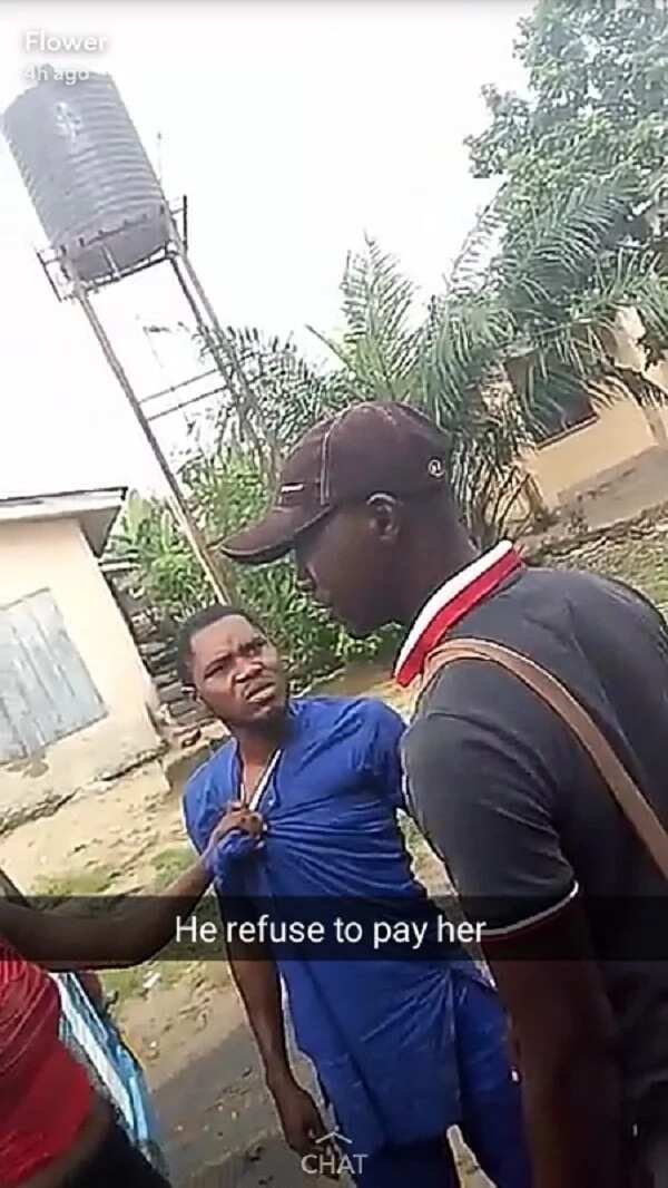 Young man embarrassed in public for refusing to pay ashawo