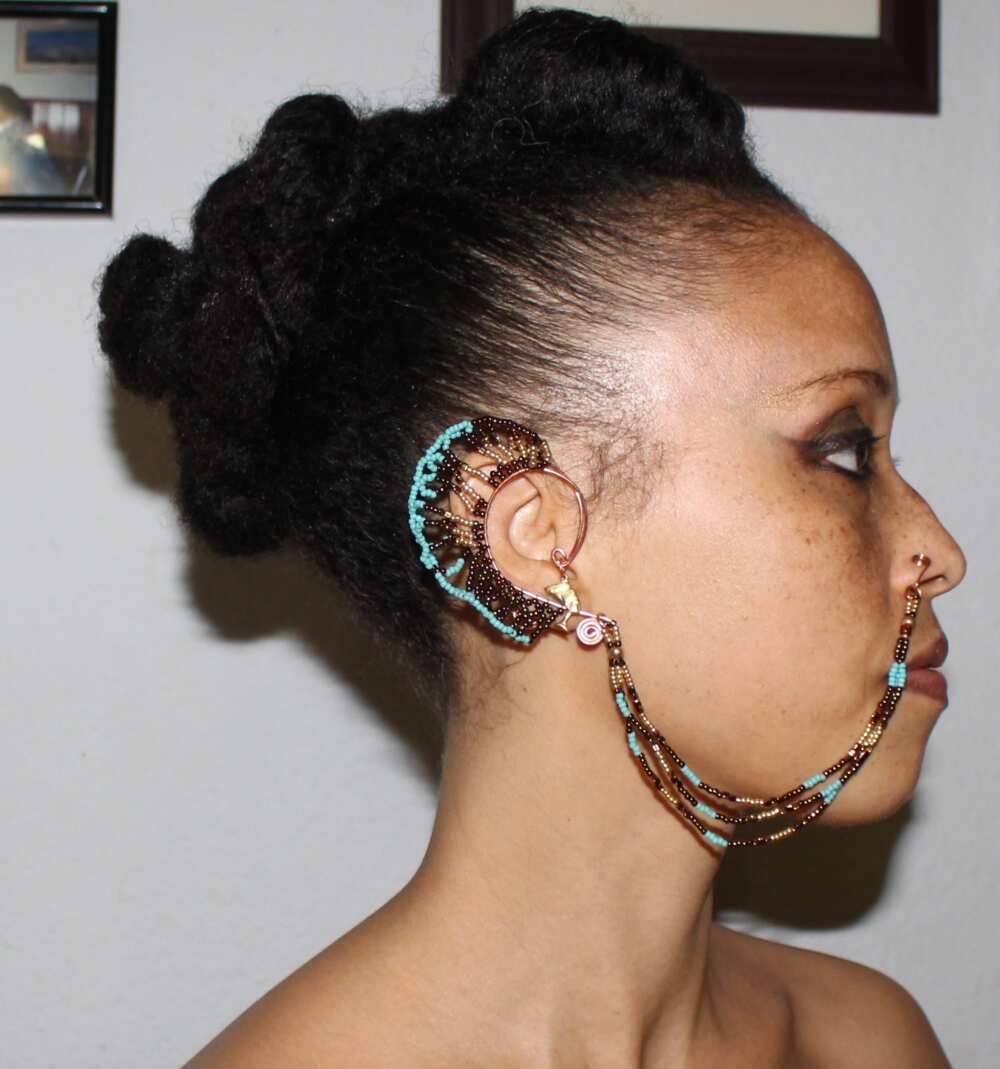 Beaded earrings-cuffs