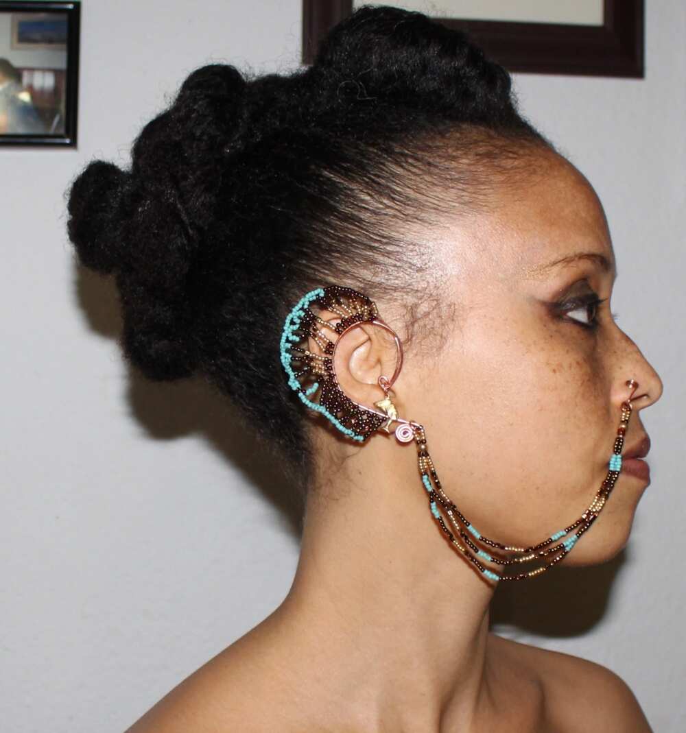 Beaded earrings-cuffs Beaded earrings-cuffs