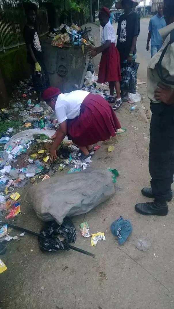 Female students allegedly forced to pack refuse with bare hands in Calabar
