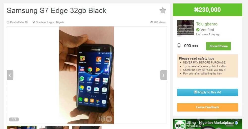 Samsung S7 Edge 32Gb Black