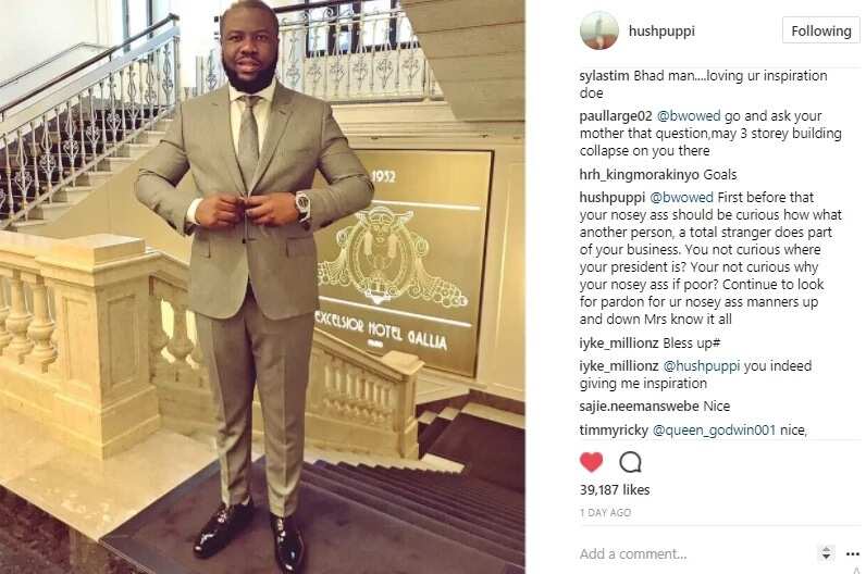 Young lady gets the insult of her life after asking Hushpuppi what he does for a living (photo)