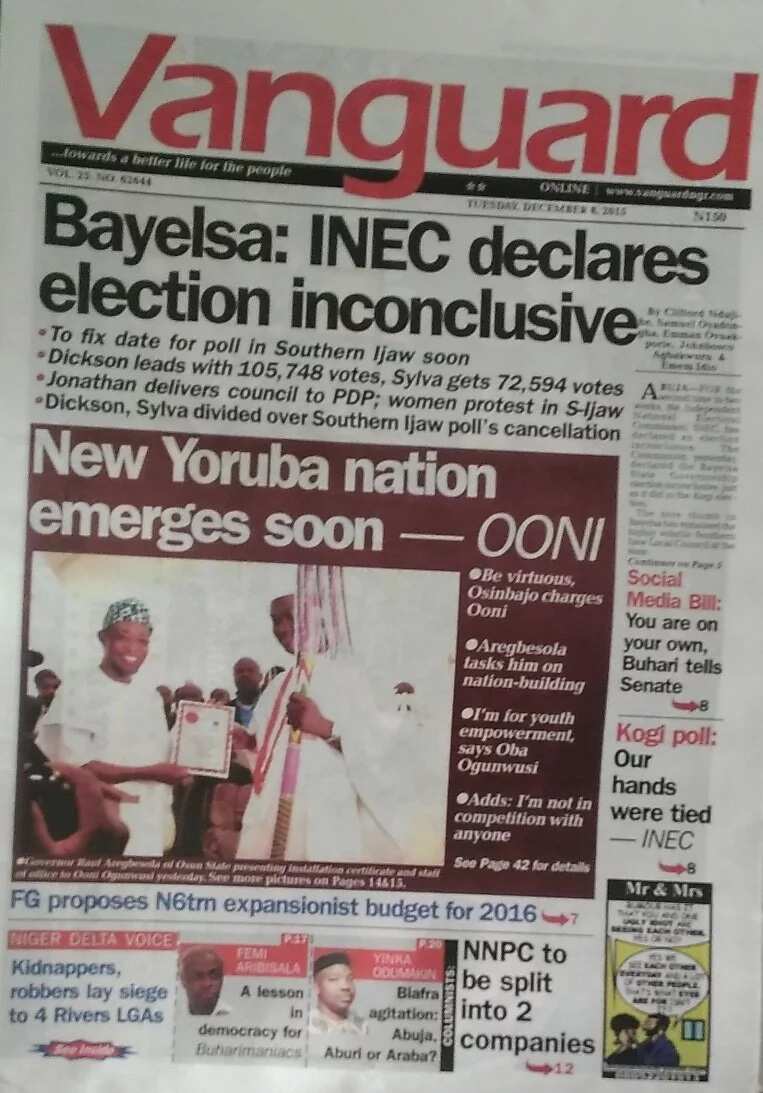 INEC Declares Bayelsa Poll Inconclusive, APC, PDP React