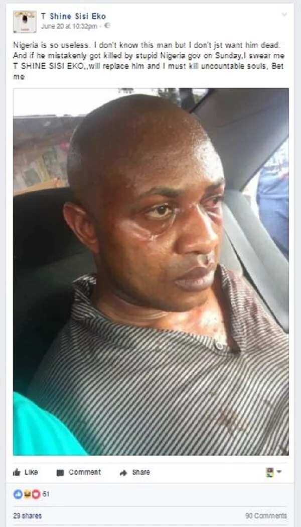 This man wants to kill lots of people if Nigerian government kills Evans (Photo)