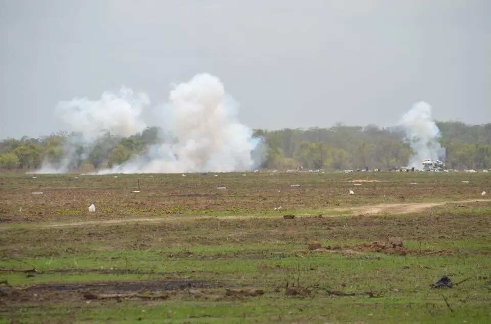Nigerian Air Force test fires locally produced rockets