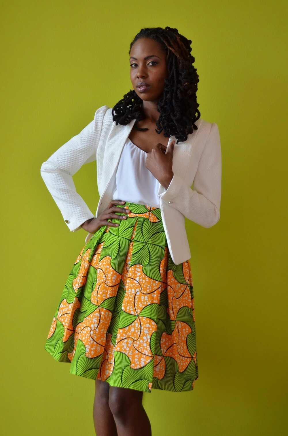Latest fashion styles in Nigeria 2017, Micro pleated Ankara skirt