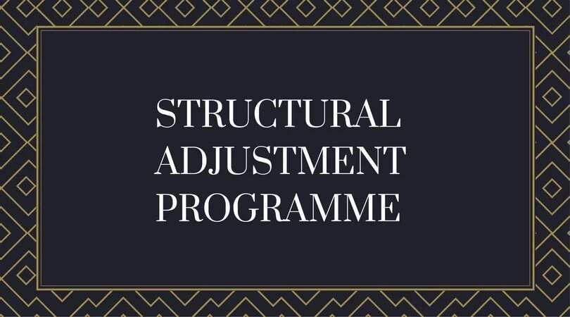 Structural adjustment programme
