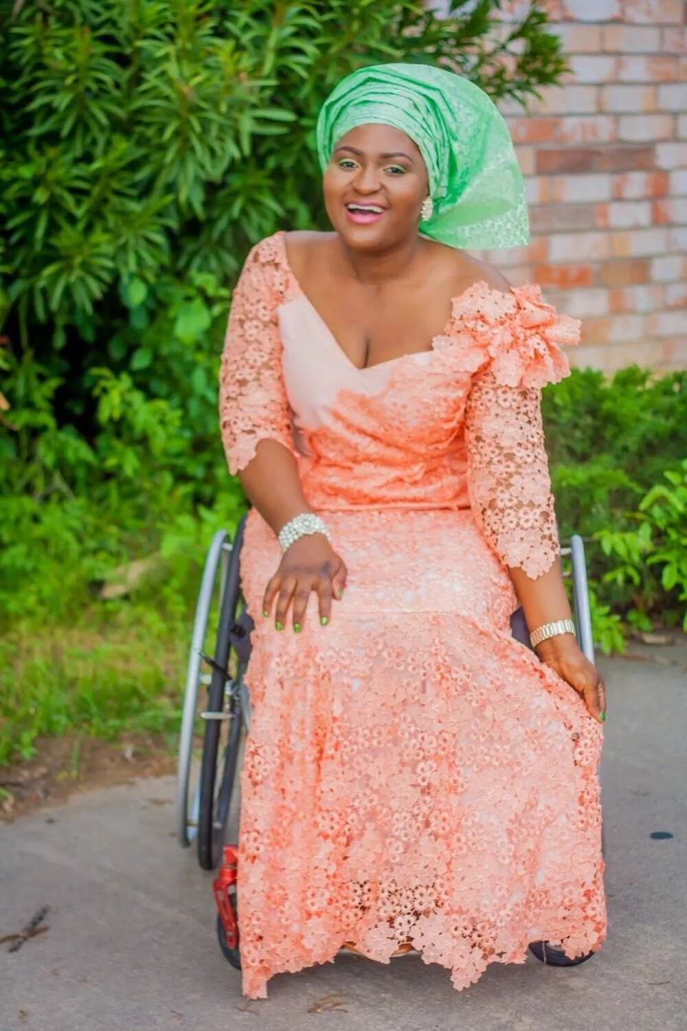 Mint green and peach aso ebi styles 