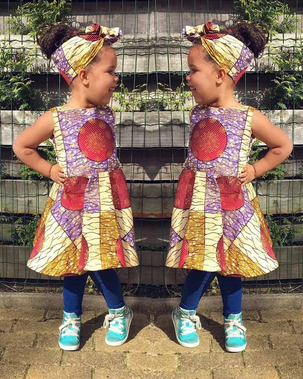 Ankara dress and trousers style
