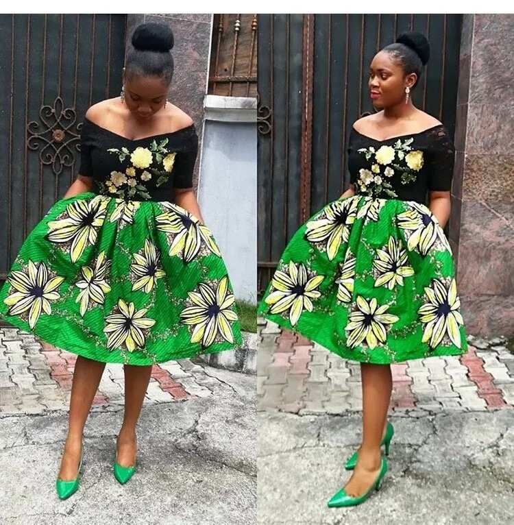 Ankara dress in retro style