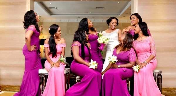 Nigerian bride and bridesmaids