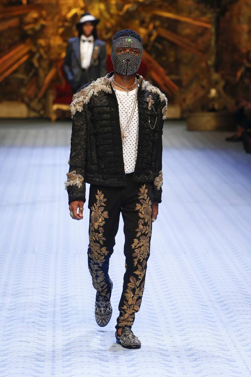 Wizkid Dolce and Gabbana runway in Milan