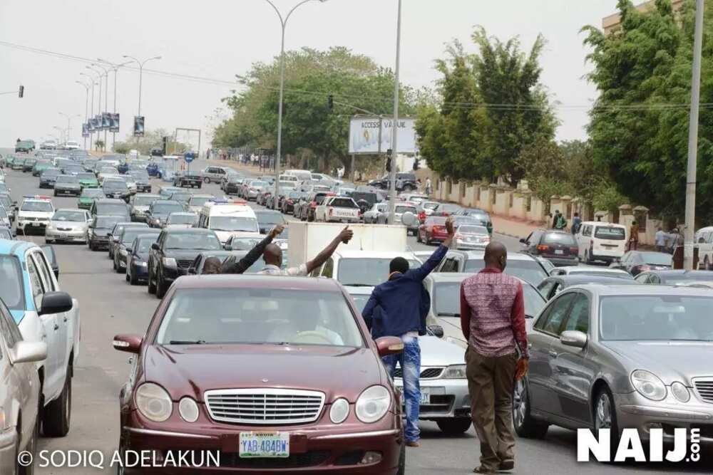 Unusual traffic in Abuja over Nnamdi Kanu's bail (photos)