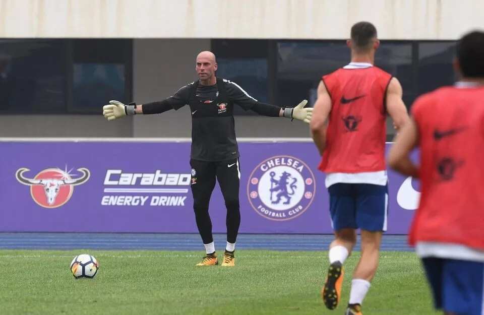 Chelsea train in Beijing ahead of their friendly tie with Arsenal