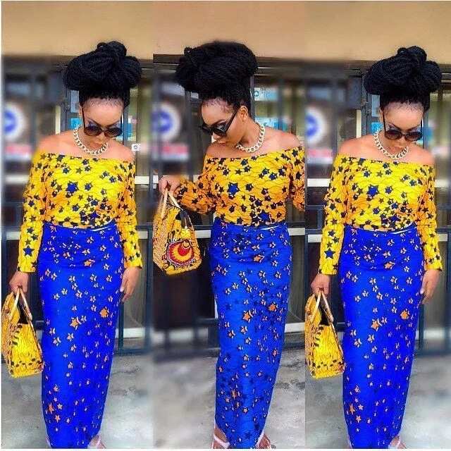 Ankara wrapper and store blouse