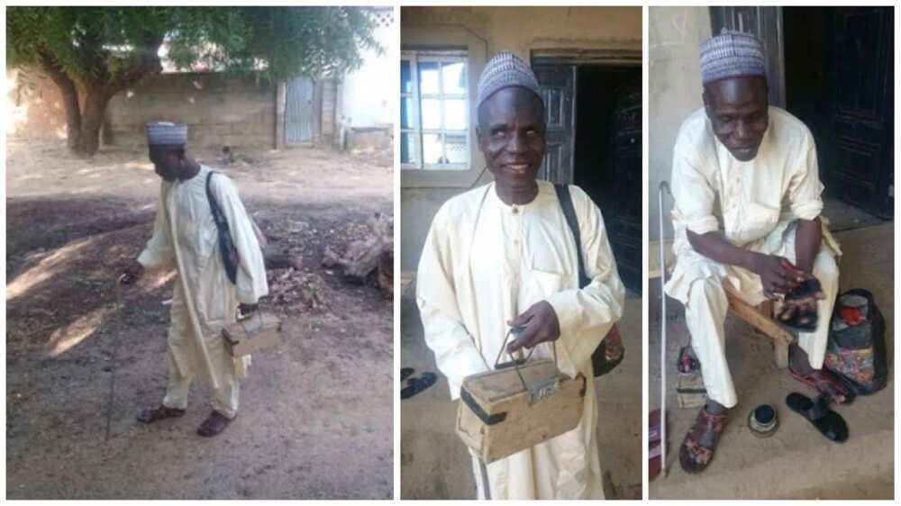 Meet Musa, a blind man who works a shoe repairer