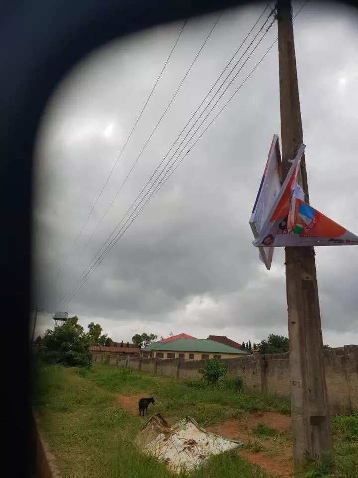 APC Ekiti governorship aspirant, Babafemi Ojudu campaign posters destroyed in Ekiti (photos)