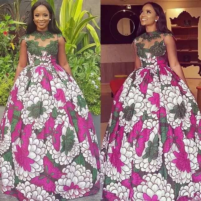 Long flowing ankara outlet gowns