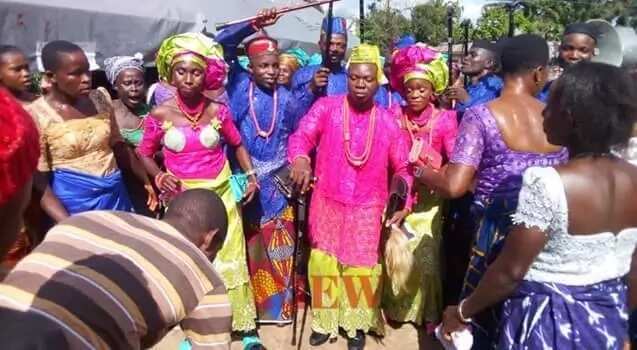 Photos from the wedding of Isoko man and his two wives in Delta State