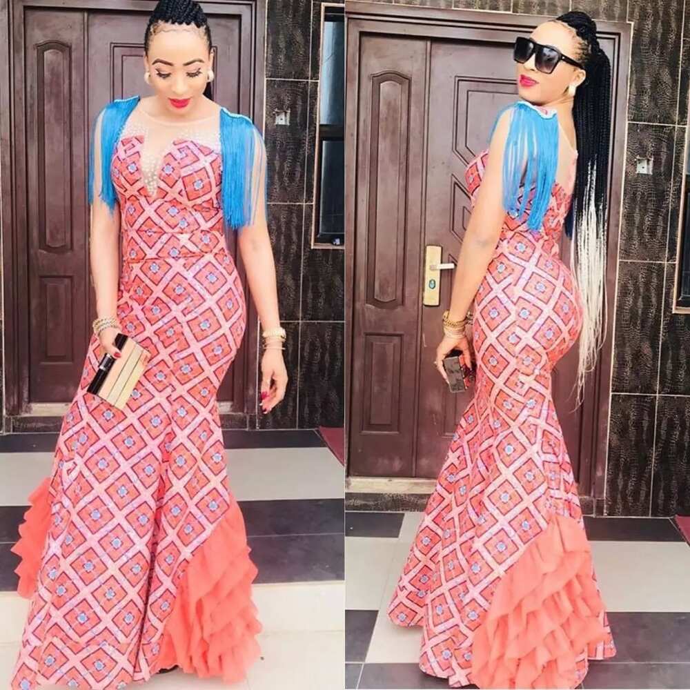 Ankara style with chiffon Ankara style with chiffon