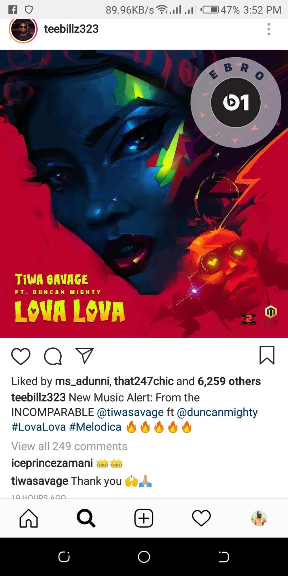 Tiwa Savage's estranged hubby Teebillz promotes her new song, she replies